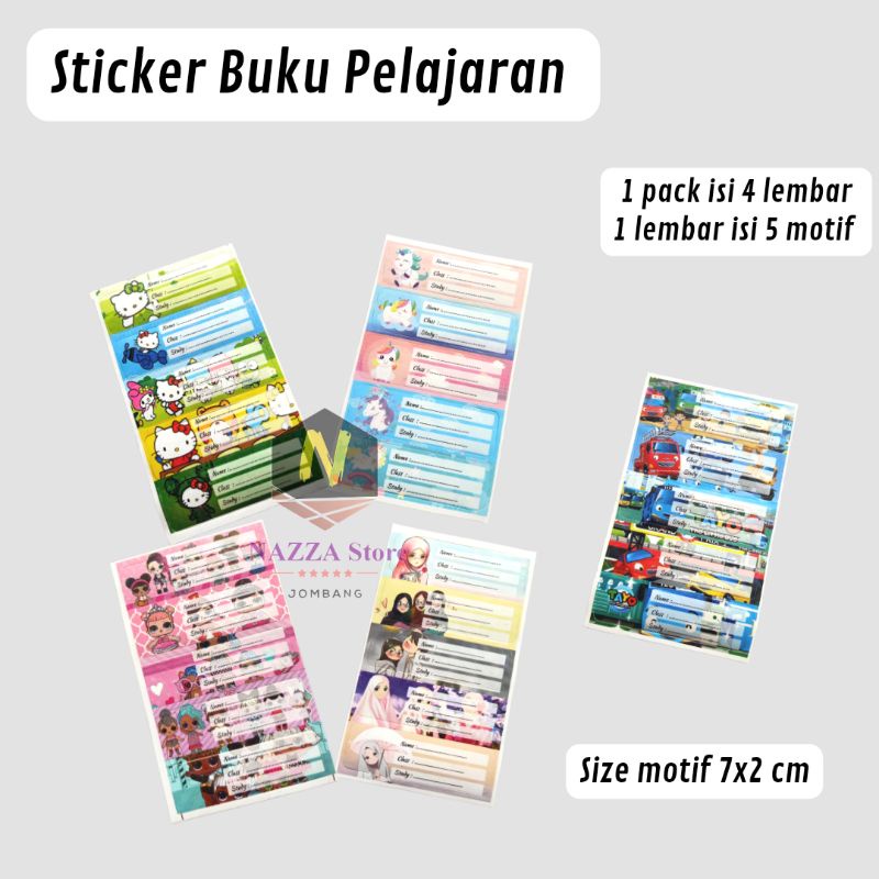 

Stiker Buku Nama Mata Pelajaran isi 20 pcs