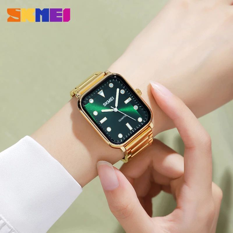 SKMEI 1955 Jam Tangan Wanita Analog Business Watch Tali Stenlis WATCHKITE WKOS