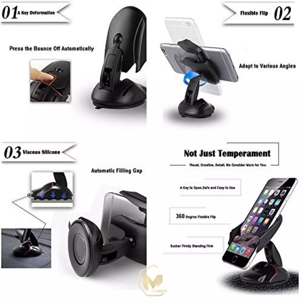 HD2 Car Holder Phone Stand Bentuk Mouse Shape Handphone Mobil Gps Unik Lipat Folding Desktop Dashbroad kekinian MA2335