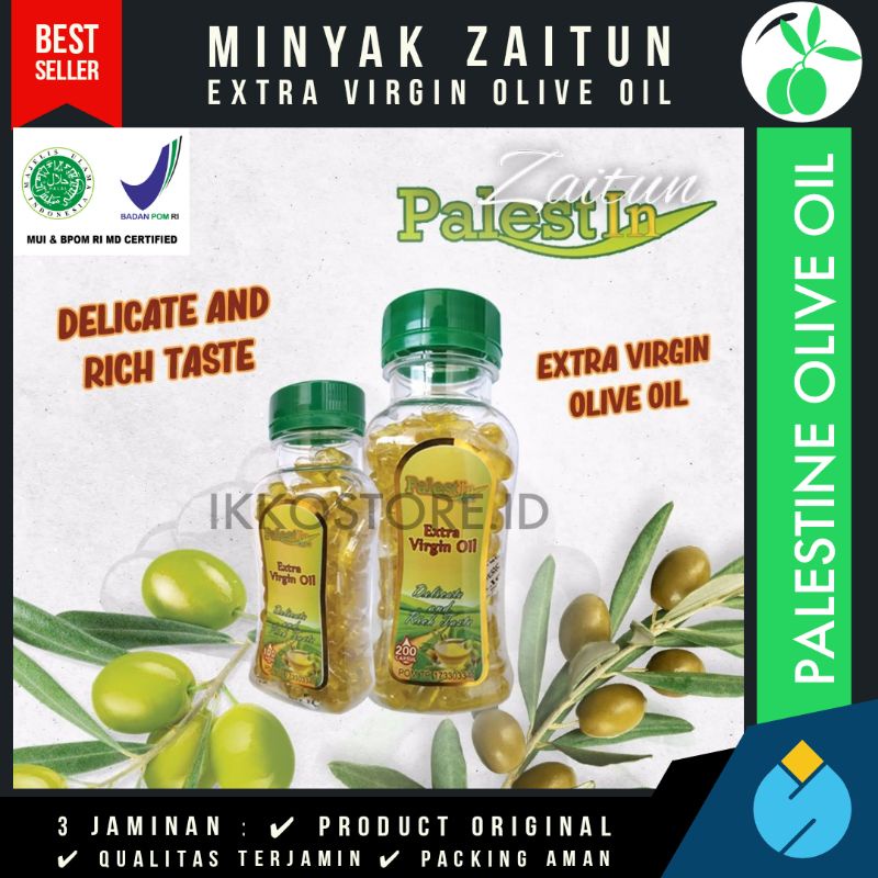 Minyak Zaitun Extra Virgin Palestine 200 Capsules | Olive Oil Palestine Extra Virgin Oil