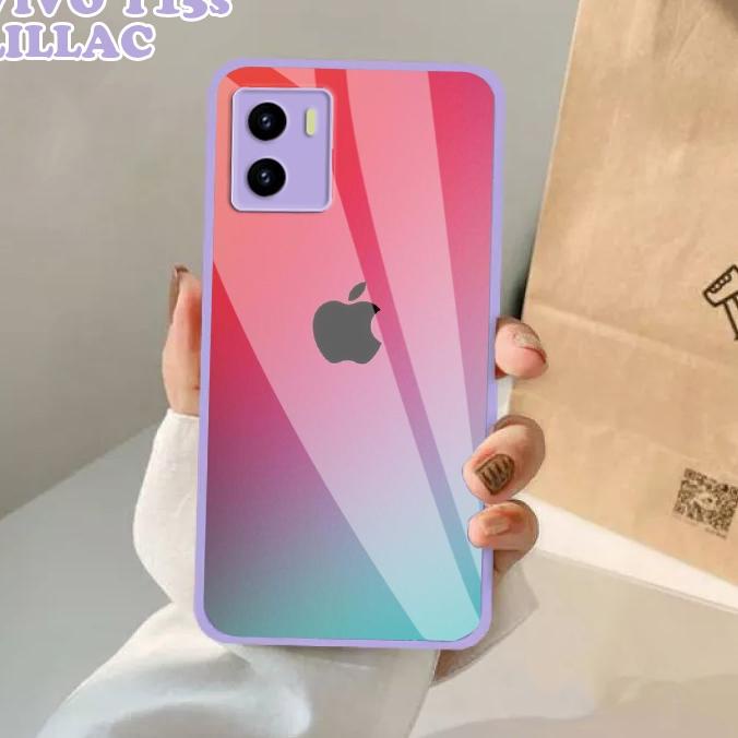Special Price.. (SW) Softcase Kaca Ungu/Lilack Vivo Y15s Y21 Y21S Y33S Y20 Y12S Y20S Y30 Y30i Y50 Y1