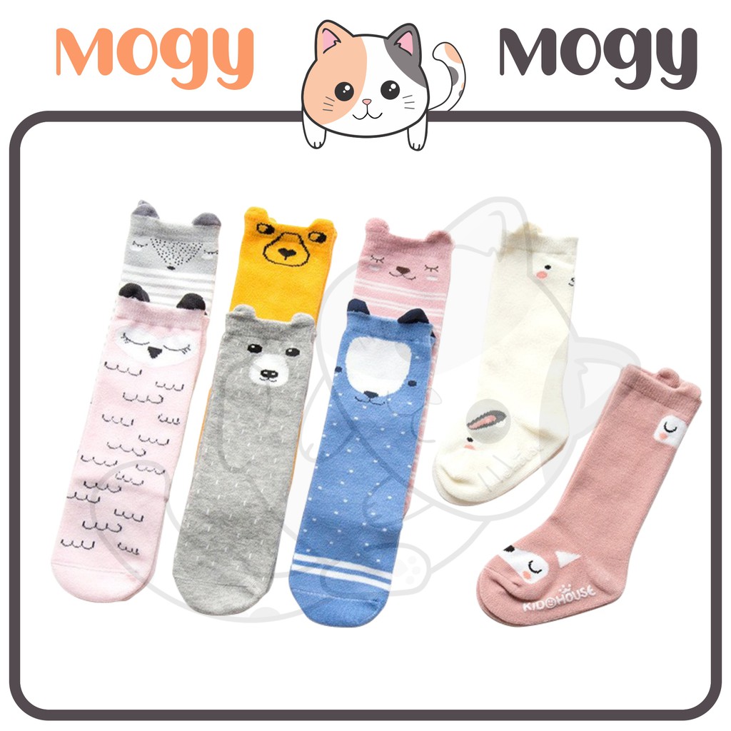 MOGYMOGY KS01 Koas Kaki Panjang Bayi Karakter Anti Slip Socks Baby Animal