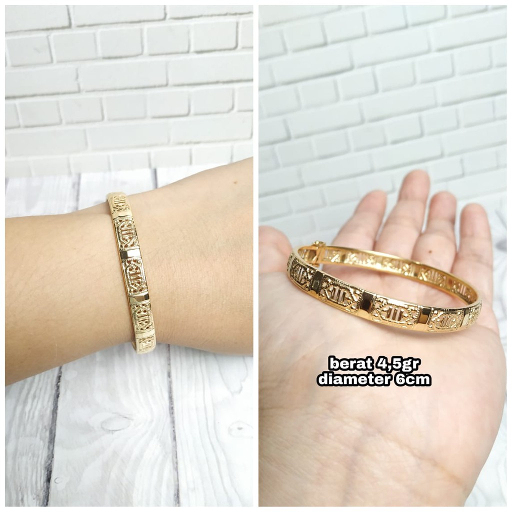 GELANG BANGKOK JARING GOLD PERAK ASLI S925 KODE CF008