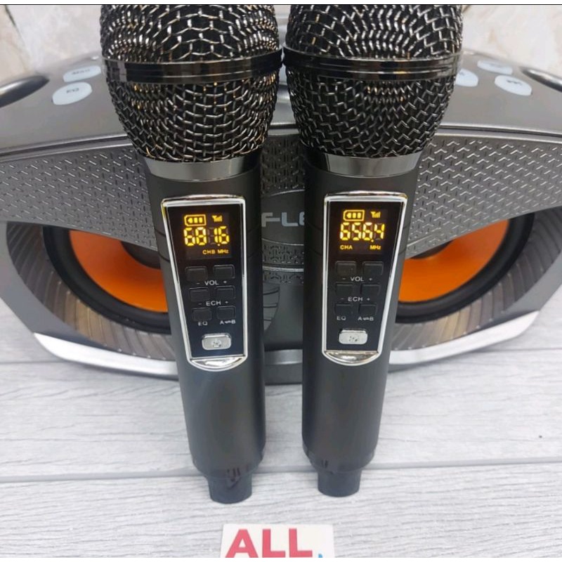 Speaker Mic Fleco Karaoke FL - 311 Free Mic Wireless Speaker Bluetooth