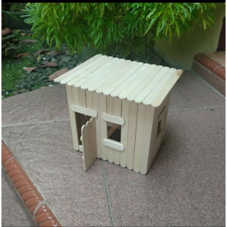 Prakarya Maket Rumah Sederhana dari Stik Es Krim