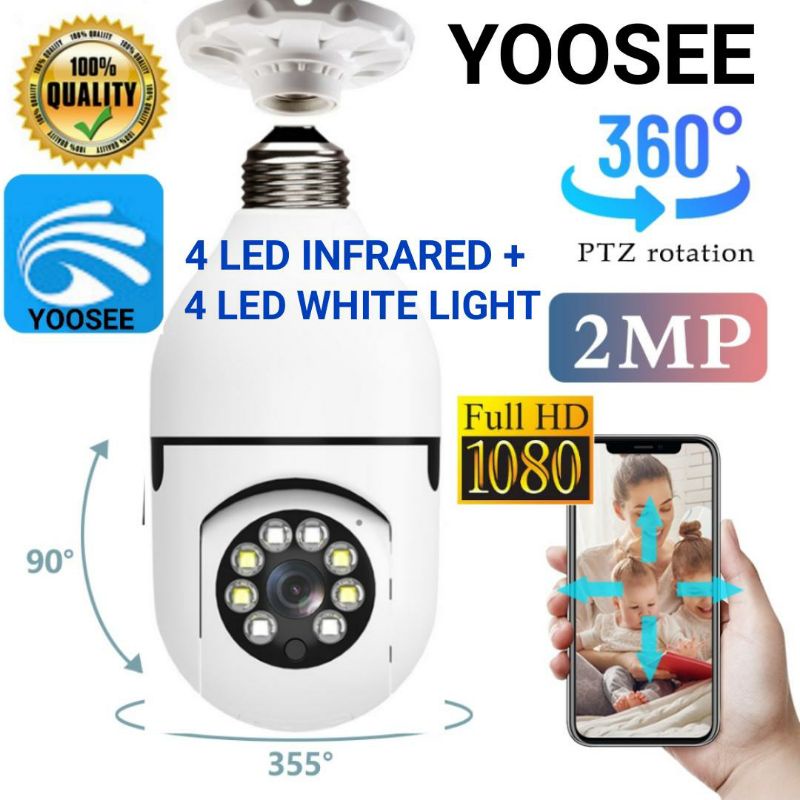 YOOSEE BOHLAM IP CAMERA WIRELESS FULL HD 1080P 4 LED WHITE LIGHT 4 LED INFRARED CCTV WIFI WIRELESS INDOOR