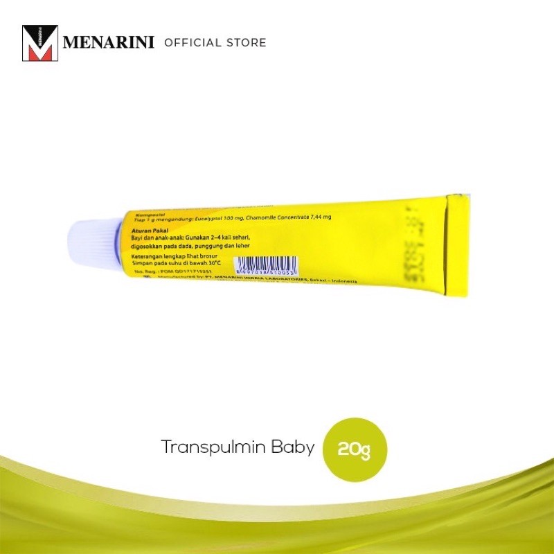 Transpulmin Baby 10gr 20gr - Balsam Bayi - Penghangat Tubuh Bayi - Calming Rub Baby - Balsem Bayi
