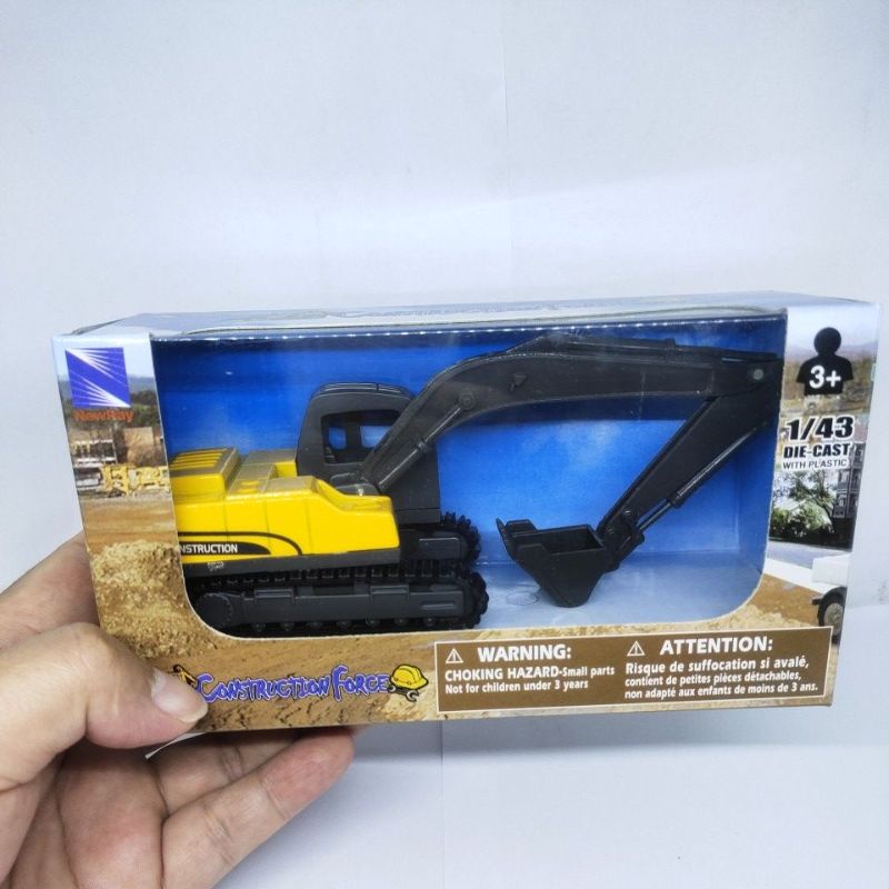 diecast miniatur excavator beko tambang mirip Volvo Beko bahan besi mainan anak