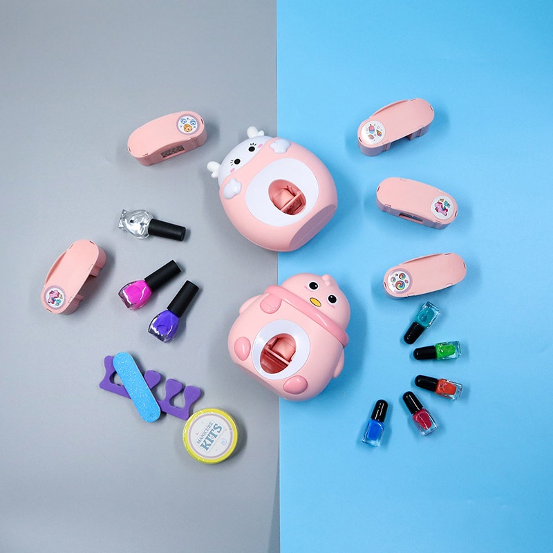 Mainan DIY Anak Perempuan Kutek Anak Stiker Gel Nail Polish Kuku Kids Manicure Set Mainan Anak Cat Kuku Kutek Pencetak Kuku Anak Cetak Kuku