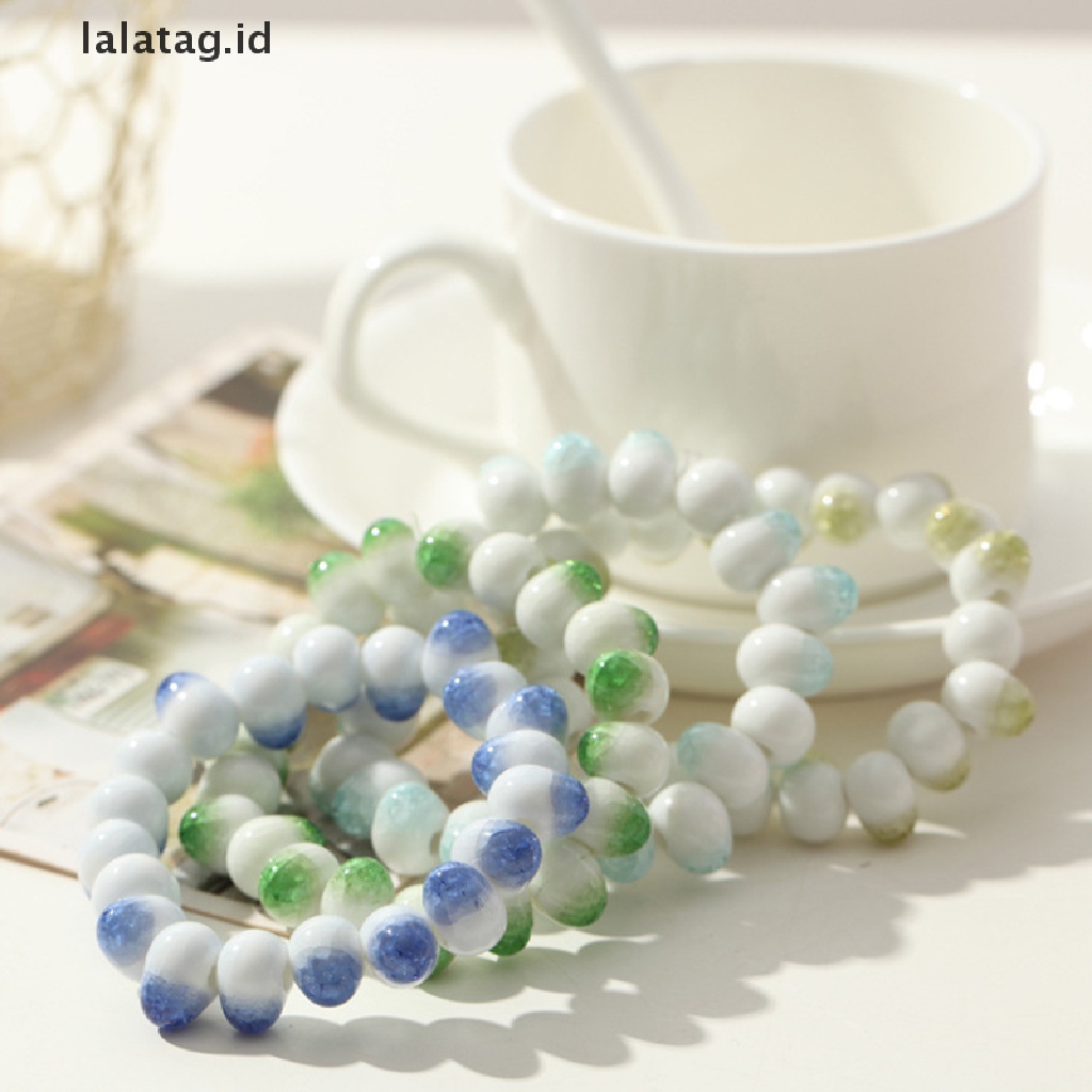 [lalatag] Ethnic Style Fashion Glaze Ceramic Beaded Dainty Bracelets Strand Bracelet [ID]