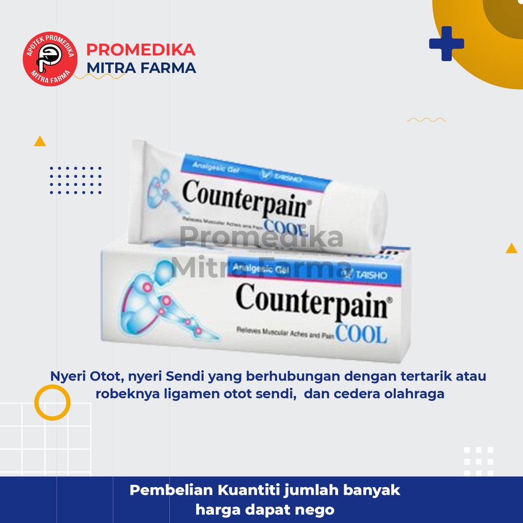 Counterpain Cool 60g-120g Gel / Tube / Balsem Pereda Nyeri Otot