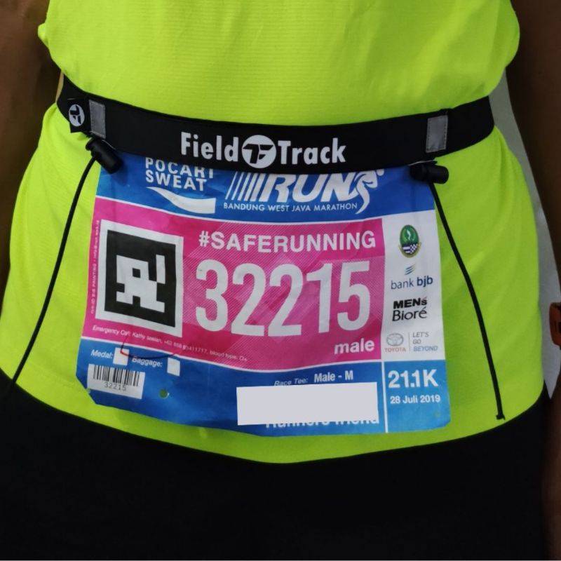 field and Track BIB race Number Belt