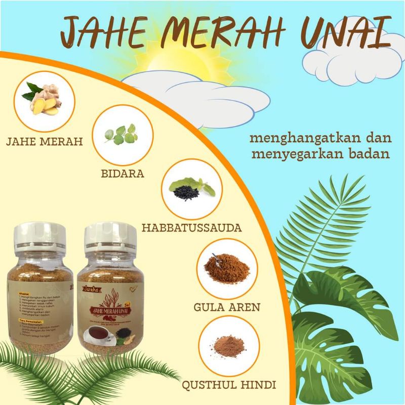 

JAHE MERAH UNAI 5in1 ORIGINAL REHAB HATI