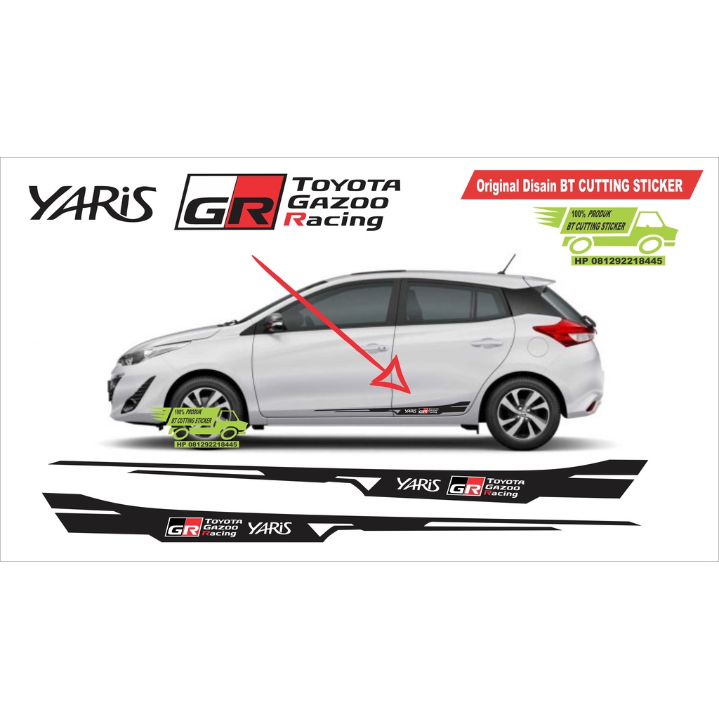 BT sticker mobil toyota yaris gr sport sticker yaris sticker list mobil yaris gr sticker mobil yaris
