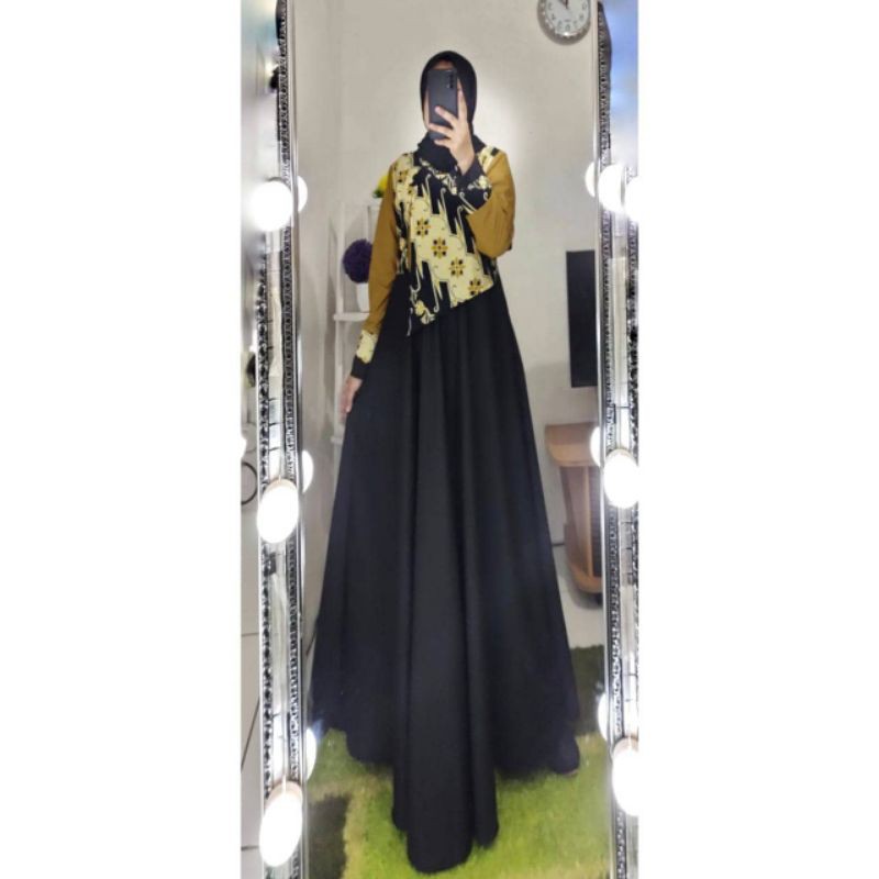gamis kombinasi batik cap/G11/ by positive boutique