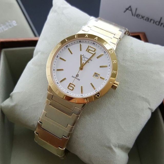 JAM TANGAN PRIA ALEXANDRE CHRISTIE AC 8313 ORIGINAL GOLD