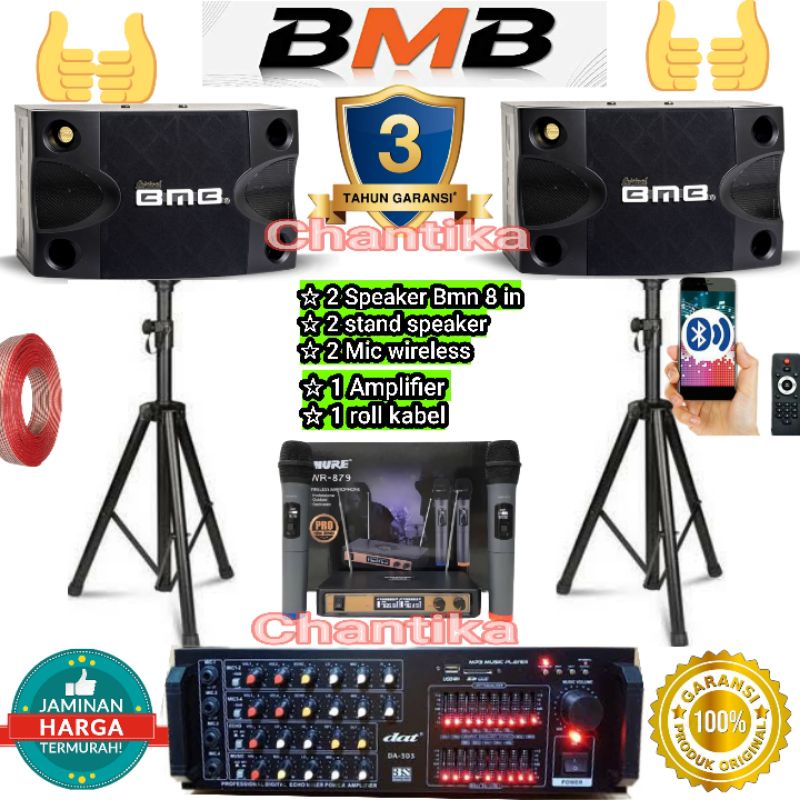 paket karaoke set 2 Bmb 8 inch Paketan audio Rumah Home Theater Bluetooth