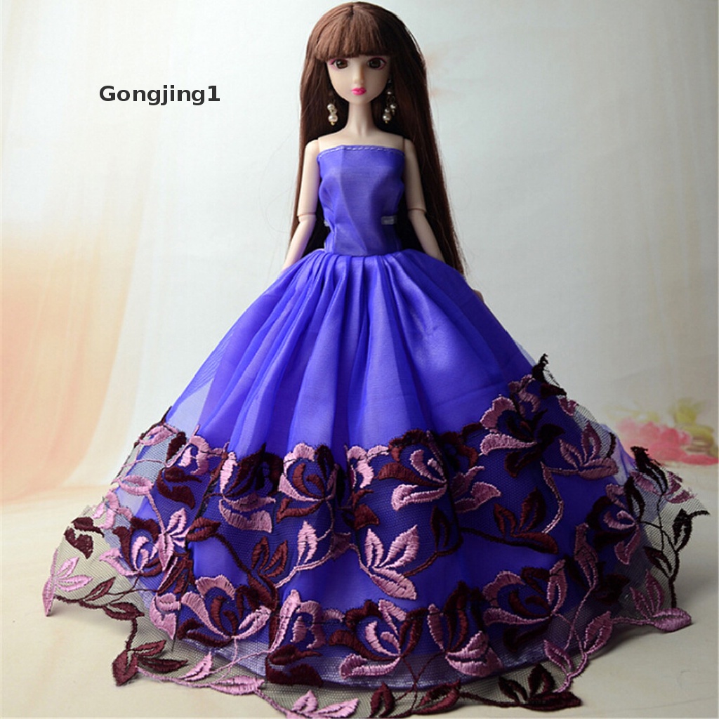 Gongjing1 5pcs / set Dress Pernikahan / Malam Untuk Boneka Barbie