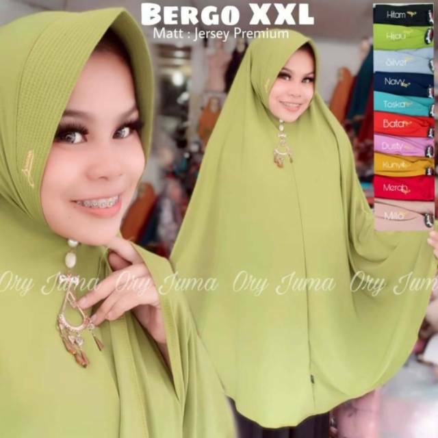 Jilbab Jersey Premium Ori Juma Jumbo XXL. Jilbab Syar'i. Juma XXL
