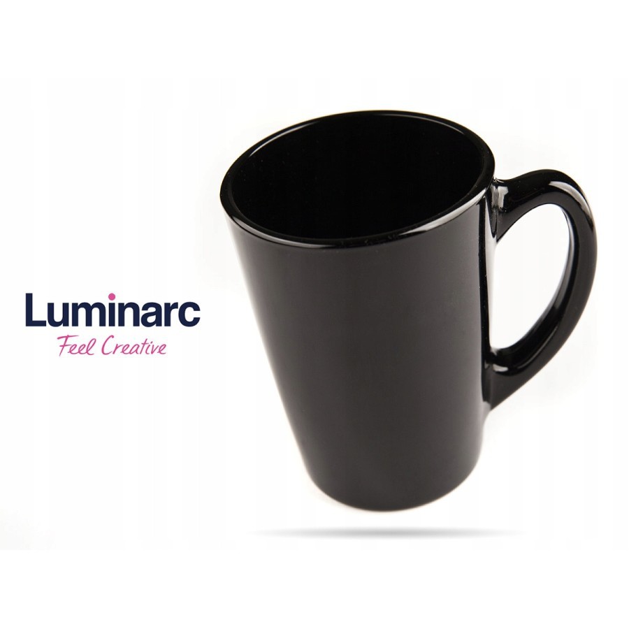 Jual Luminarc Gelas Mug Kopi 320 Ml Black Gelas Kopi Gelas Cafe Gelas Kaca Luminarc 1119