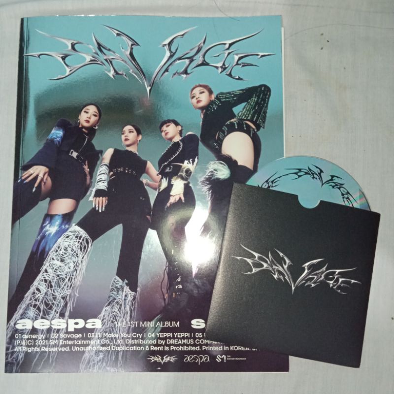 ALBUM ONLY AESPA "SAVAGE" PHOTOBOOK VER — HALLUCINATIONS QUEST VER