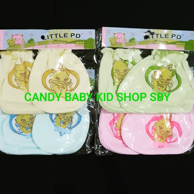 Sarung Tangan dan Kaki Bayi Little PD STK KKT Baby Newborn Murah Halus