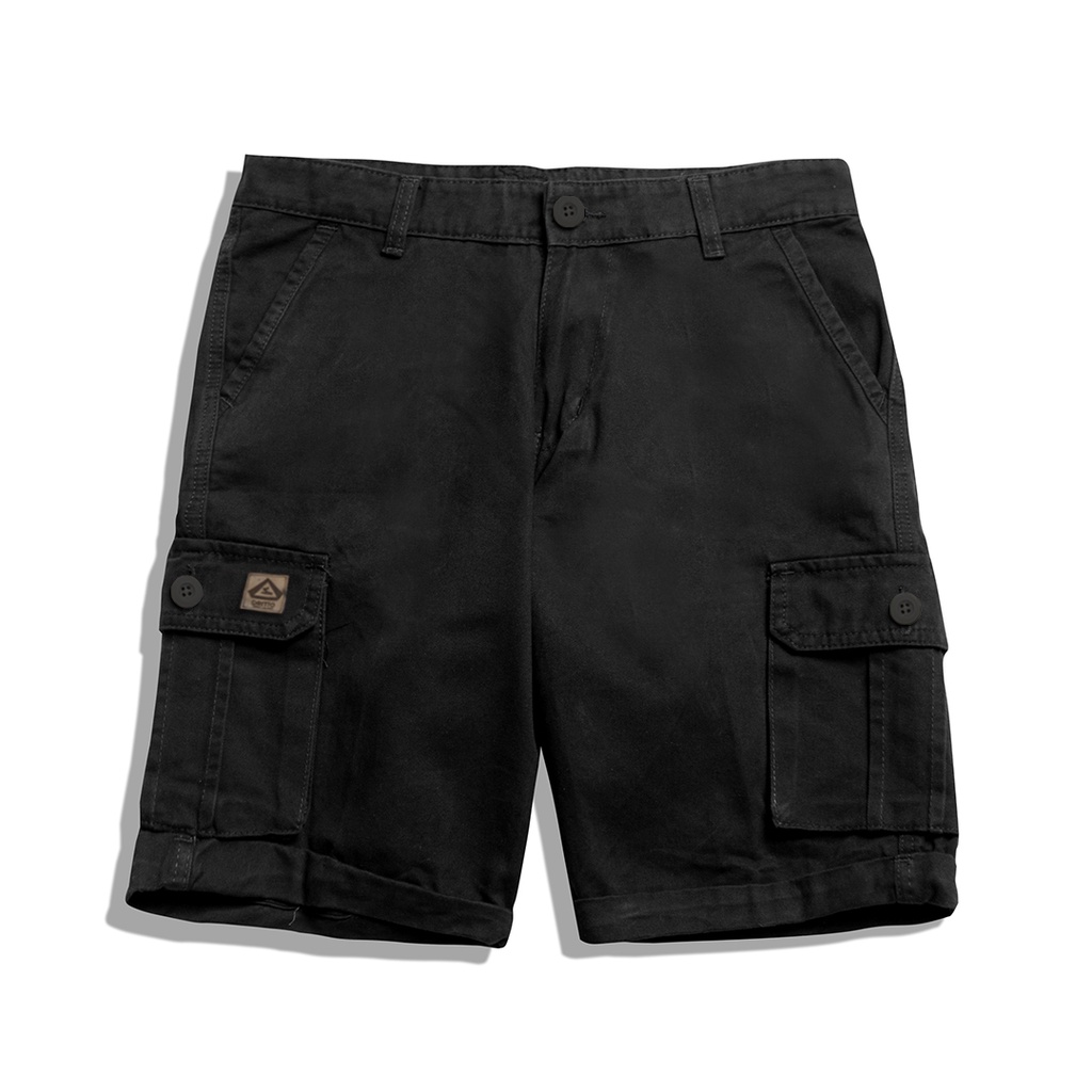 Dritto Short Pants Cargo - Celana Cargo Pendek Unisex - Hitam