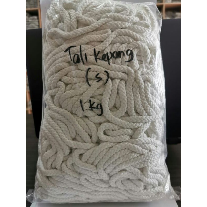 

tali kepang / tali polyester / tali serut tas 6mm putih / 1kg