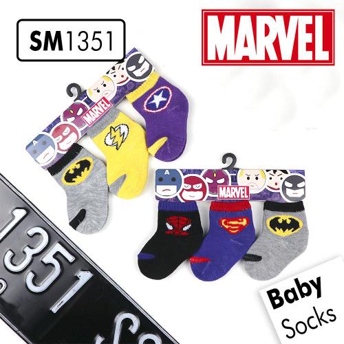 ISI 3 PASANG KAOS KAKI BAYI LAKI LAKI MOTIF SUPERHERO