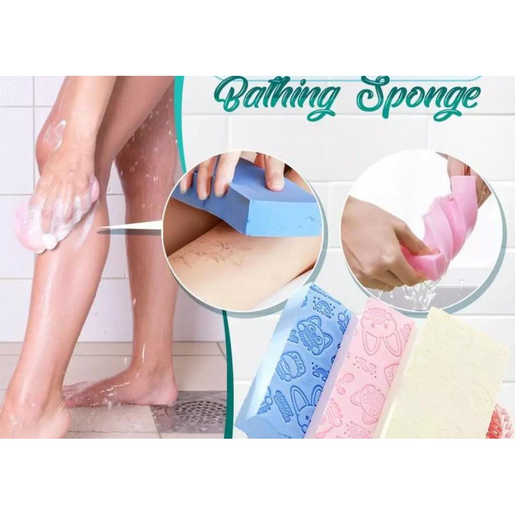 Vinztstore - Spons Mandi Sponge Pengangkat Daki Spons Serbaguna Spons Bayi Dewasa Baby  Lembut