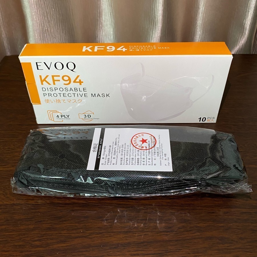 Masker EVOQ Kf94 Model 4ply [[ korea isi 10pcs perbox KF 94 ]]