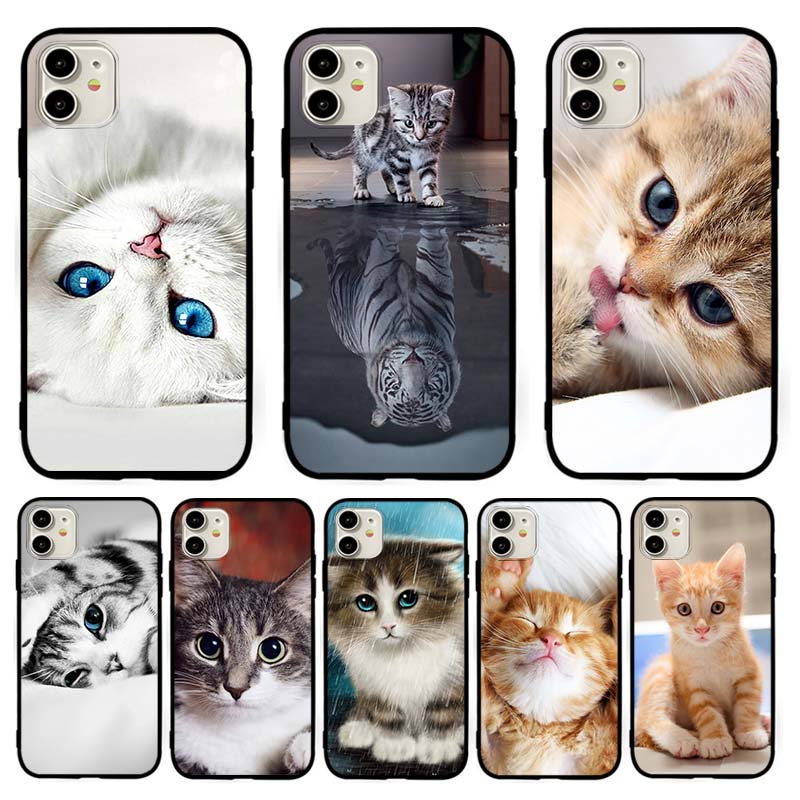 casing softcase silikon for iphone x 6 6s plus 7 7plus 8 8plus 5 5s se kucing hewan peliharaan lucu