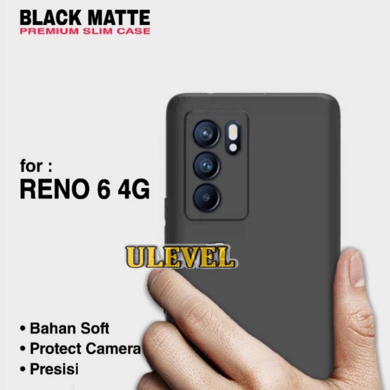 Case Oppo Reno 6 4G Premium Slim Case Matte Slim Black Matte