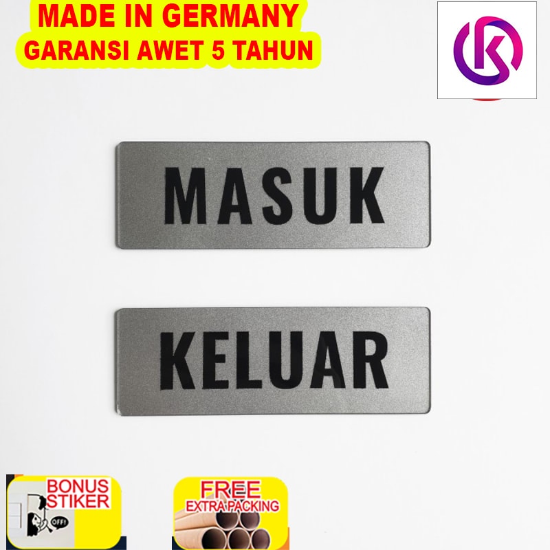 

Promo SIGN AKRILIK Penunjuk - MASUK KELUAR - Signage Cafe/Resto 14.5cm x 5cm