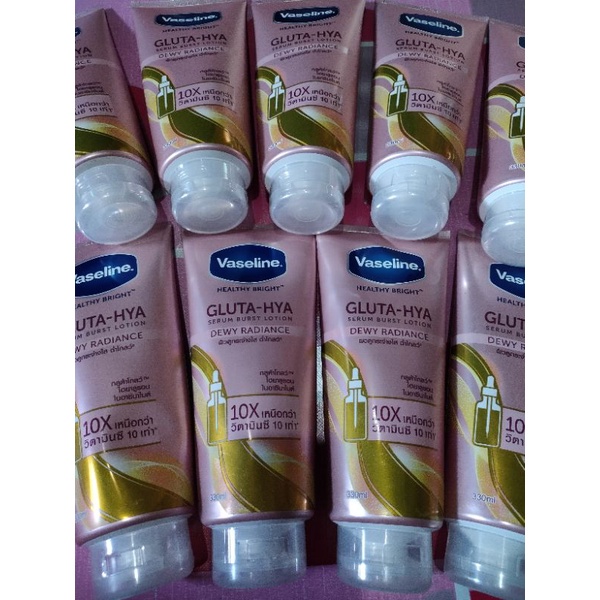 Vaseline Gluta Hya Dewy Radiance / Flawless Bright Healthy Bright​ Gluta Hyaluron Pro-Retinol Serum UV Body Lotion Thailand Original 200 ml