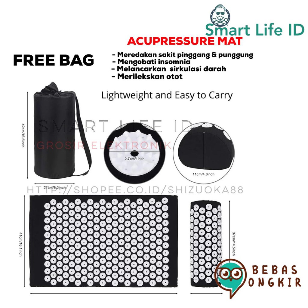 Acupressure Yoga Mat Karpet Bantal Matras Senam Yoga Kesehatan Terapi Punggung Pinggang