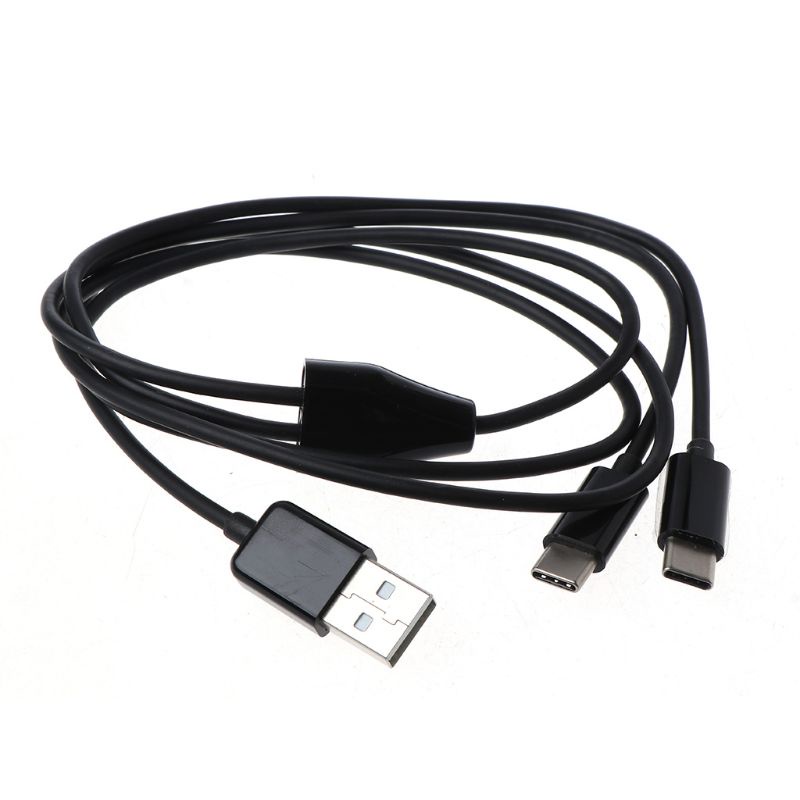 Cre Kabel Data / Charger USB 2.0 Tipe A Male Ke Dual Type C Male