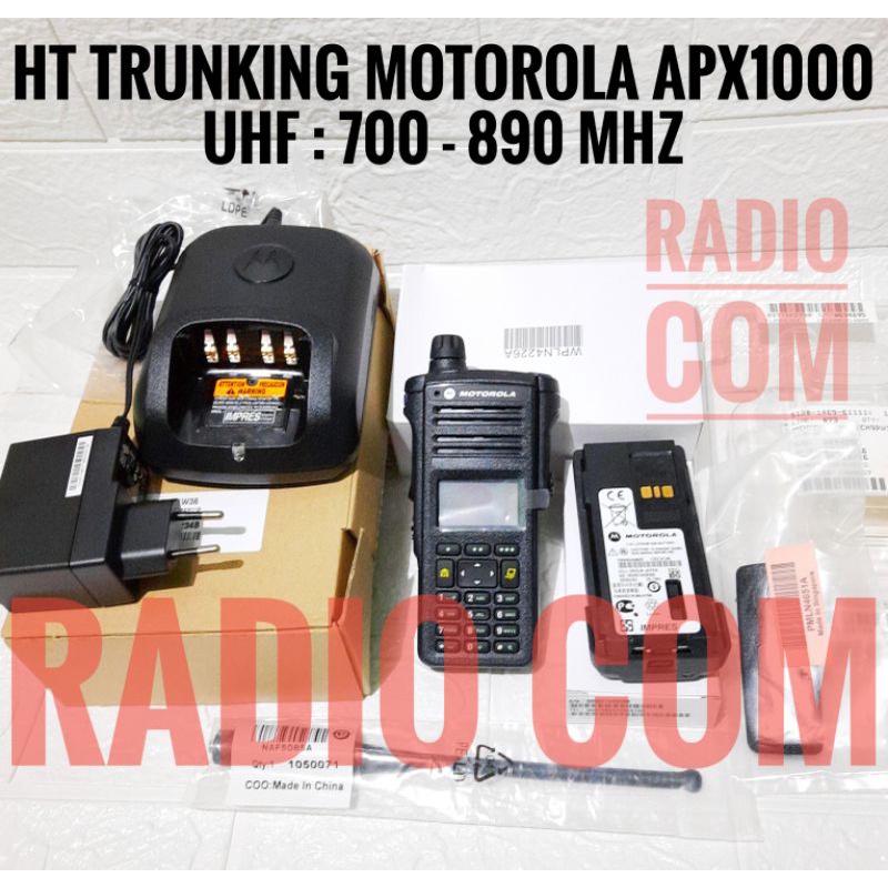 HT MOTOROLA APX1000 TRUNKING UHF 800 MHZ HANDY TALKY MOTOROLA APX 1000 ORIGINAL TRUNKING UHF 800