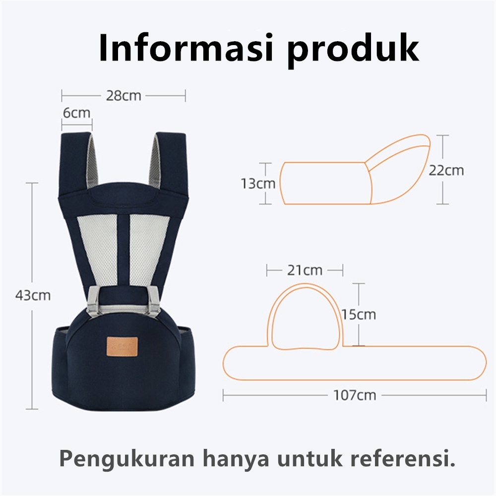 Gendongan Bayi 0-36 bulan / Gendongan Bayi Depan Hipseat / Baby Carrier / Hipseat Bayi Tuturul / Perlengkapan Bayi