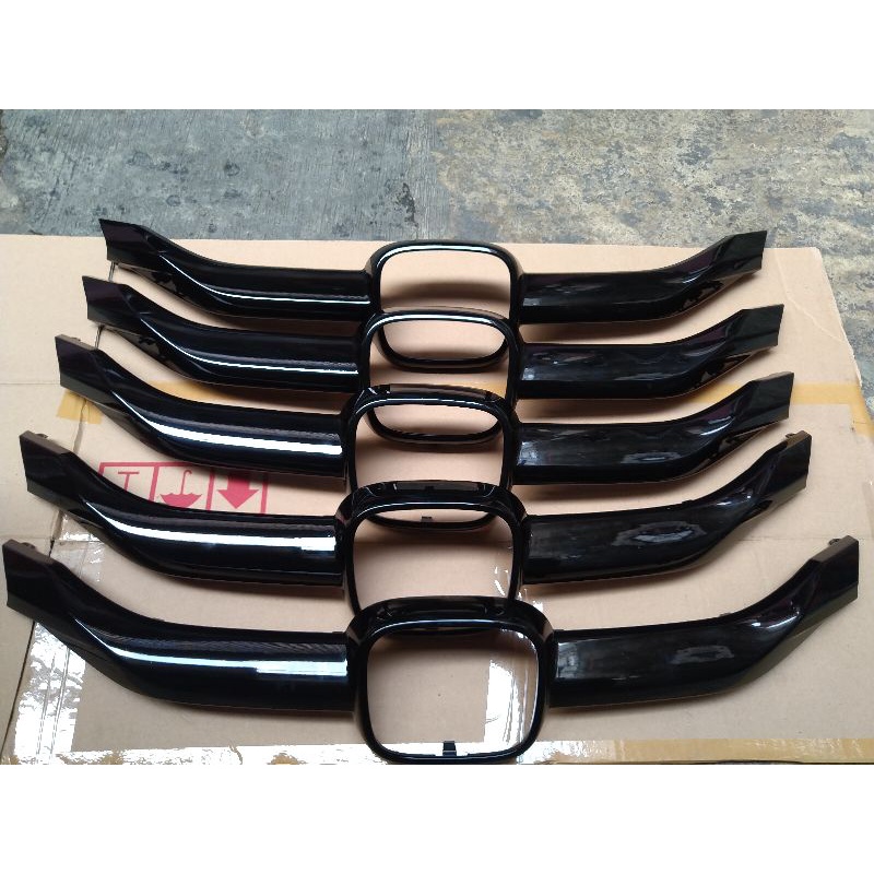 List Grill hitam All New Brio