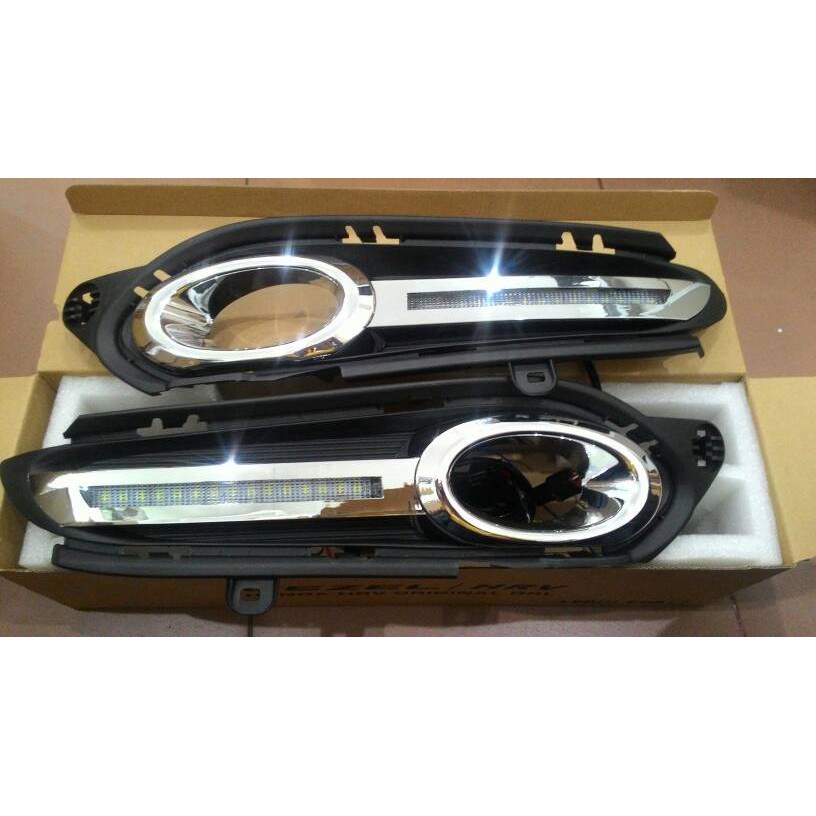 Cover Fog Lamp DRL LED BAR HRV With Chrome