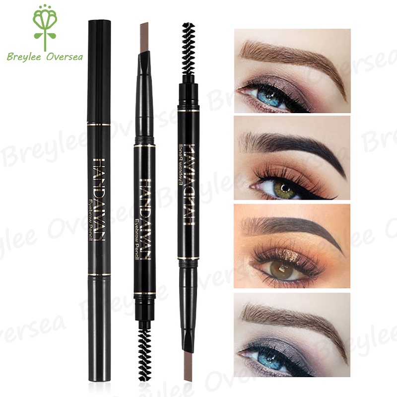 【Baru】HANDAIYAN Eyebrow Pencil 5 Colors Double Head Eyebrow Definition Long Lasting Waterproof