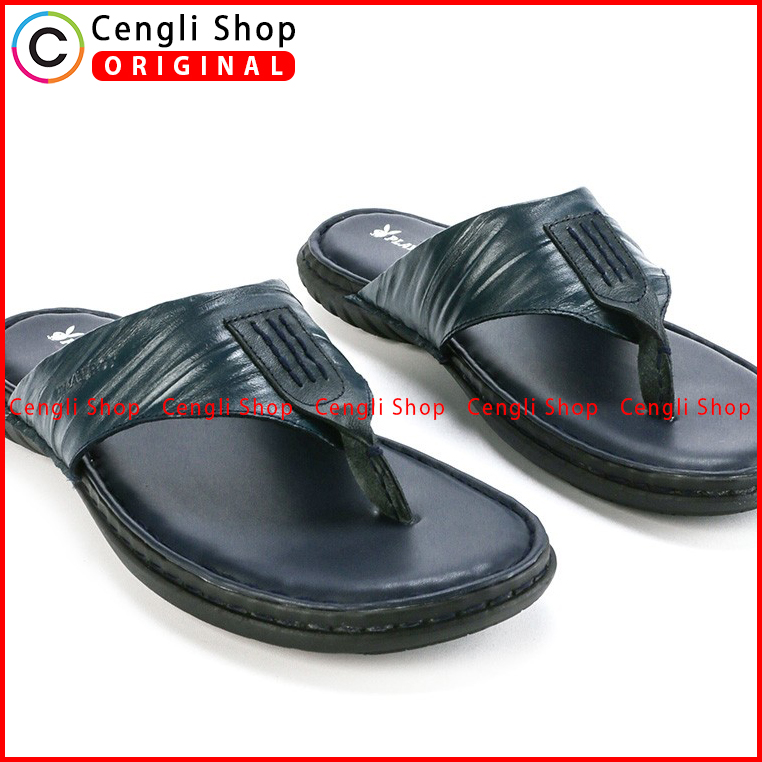 PLAYBOY SANDAL JEPIT KULIT CASUAL PRIA BRANDED ORIGINAL TERBARU PLH7