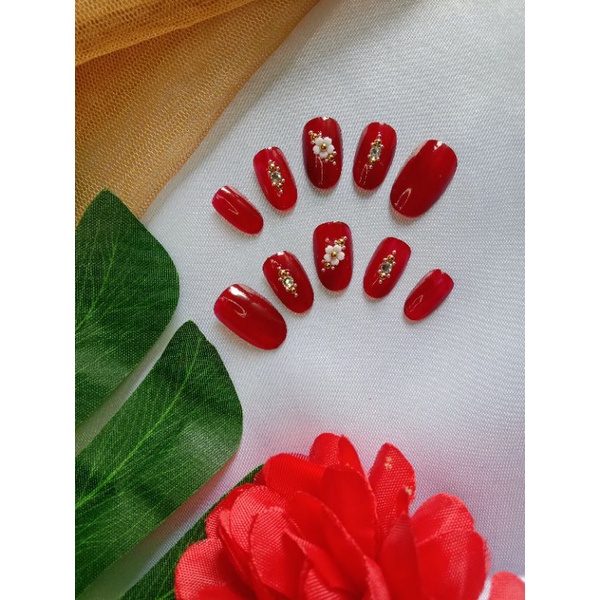 NAIL ART WEDDING | WARNA MERAH