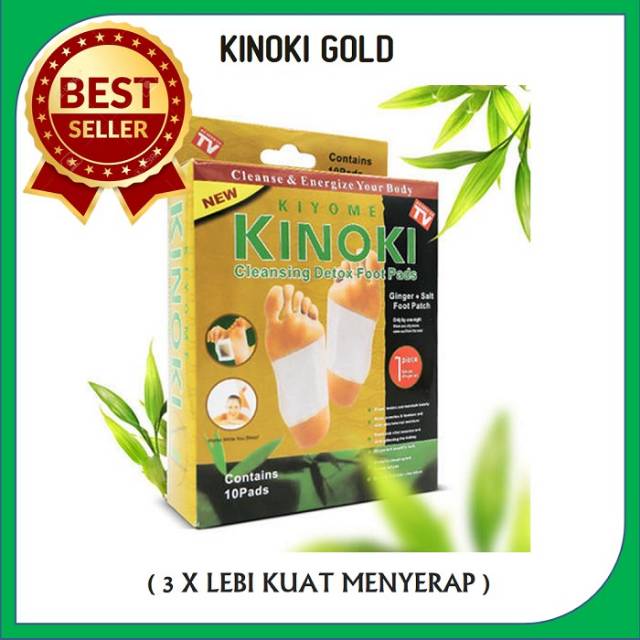 KINOKI GOLD DETOX FOOT PADS GINGER KOYO KINOKI GOLD JAHE ORIGINAL