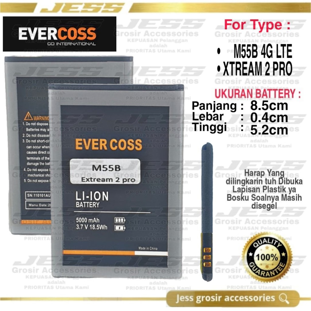 Baterai Battery Original Evercoss M55B 4G LTE 5.5 Inchi Evercross Xtreme 2 pro