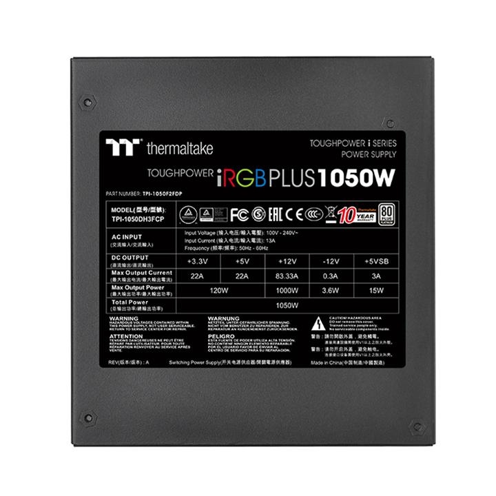 Thermaltake Power Supply Toughpower iRGB PLUS 1050W Platinum