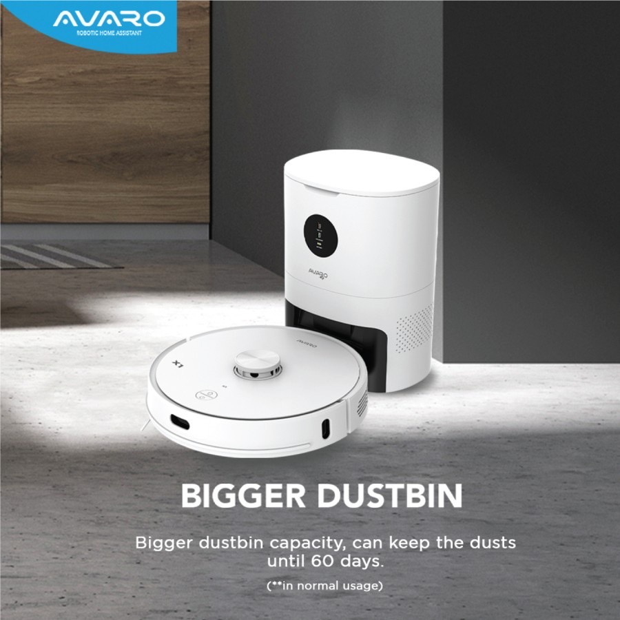 Avaro X1 Mop Station Robot Vacuum Cleaner 2-in-1 Sweeping Mopping