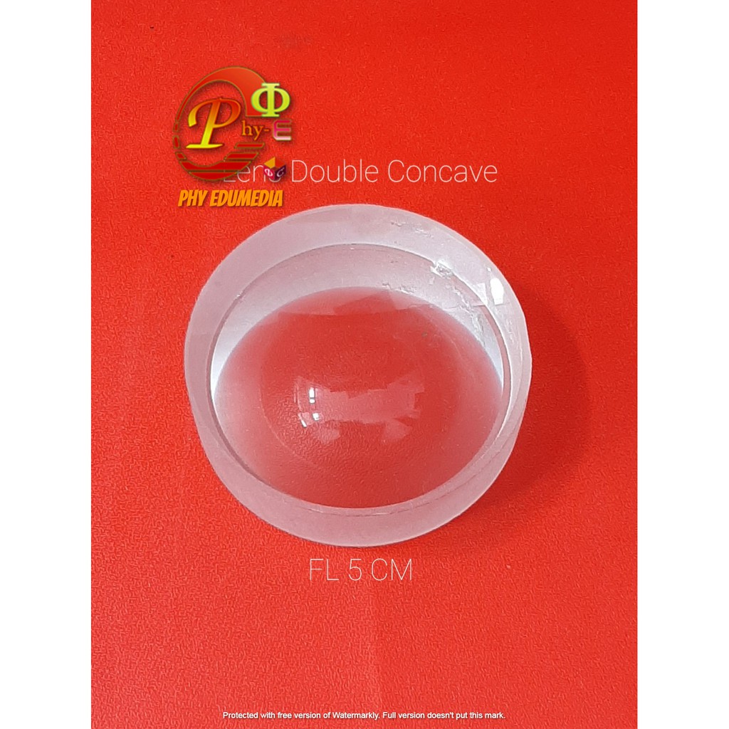Lensa Cekung / Lens Double Concave / Double Cekung Lensa Fokus 5 CM Diameter 50 mm