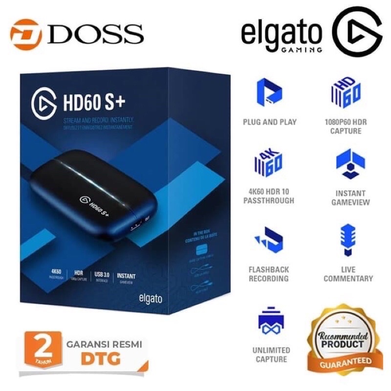 Elgato hd60 s+ game capture stream and record HD60 Plus HD60s+ second mulus